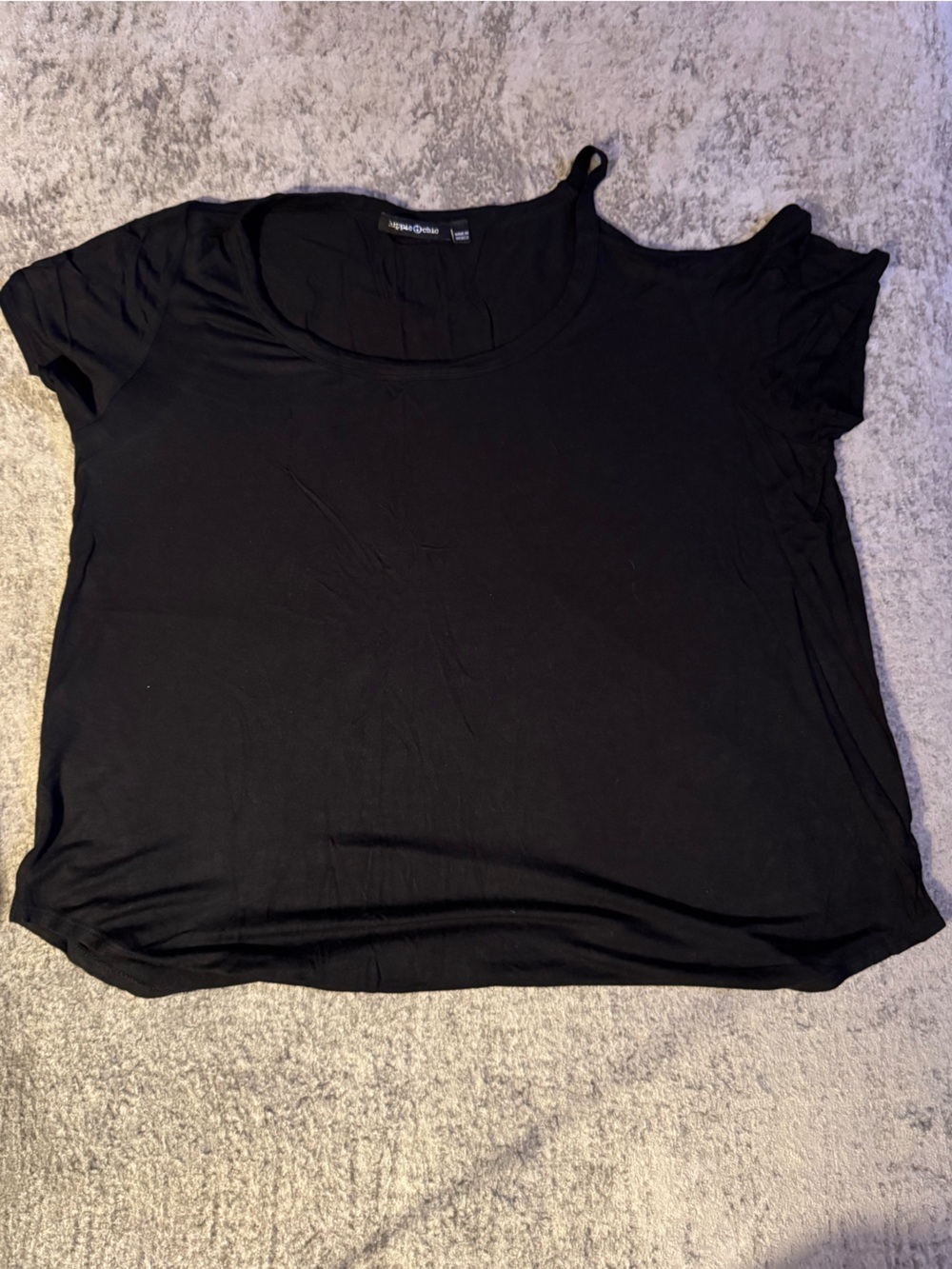 Hippie Chic Women’s Shoulder Cut-out Top in Black- XL